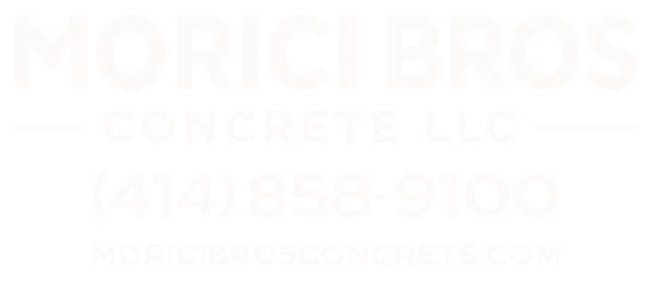 Morici Bros Concrete LLC logo with contact information and website, representing a concrete contracting business focused on quality craftsmanship and dependable service.