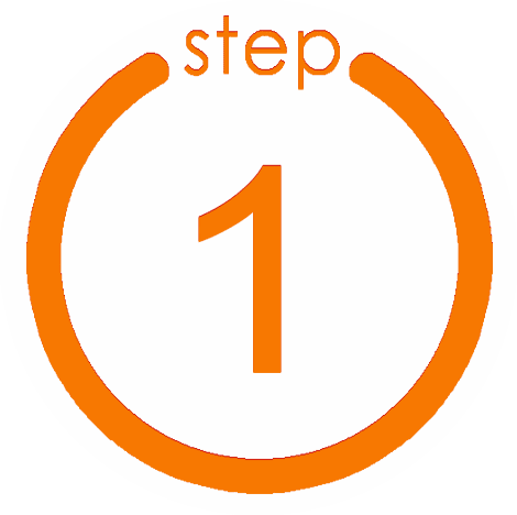 Step 1 graphic illustrating the process of upgrading outdoor spaces with custom concrete solutions by Morici Bros, emphasizing quality and customer service.
