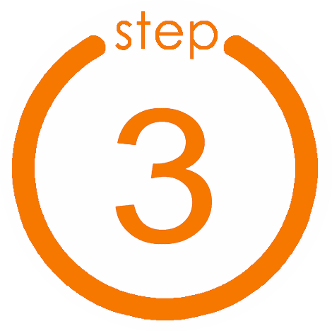 Step 3 icon representing the third stage in the concrete project process, emphasizing clarity and organization in project management for Morici Bros Concrete LLC services.