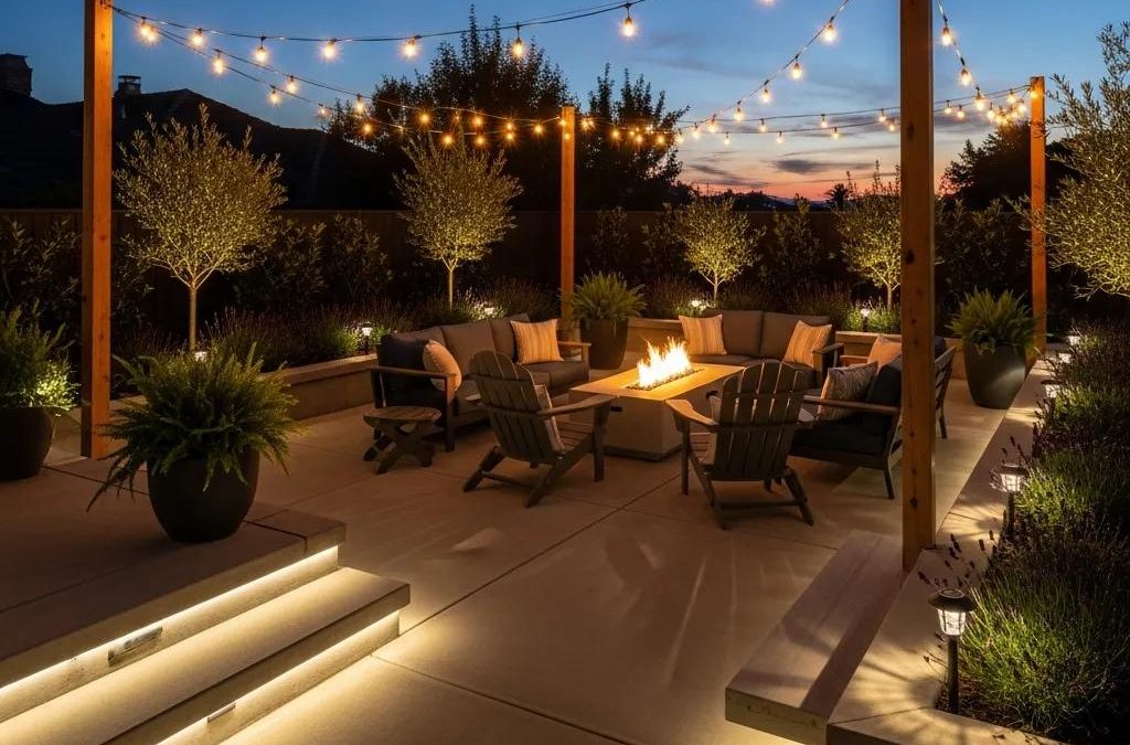 Enhancing Concrete Patios with Lighting