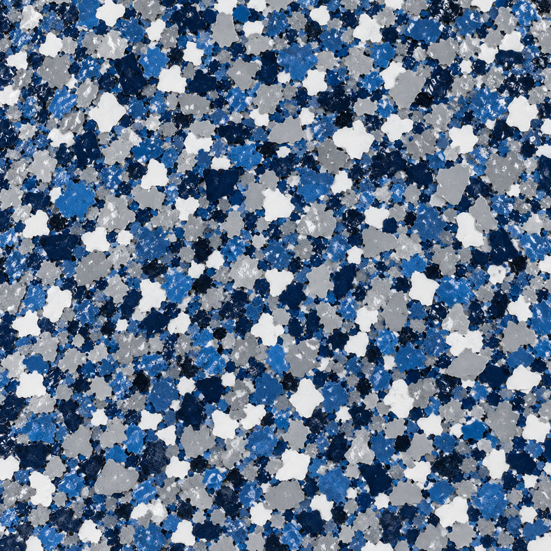 Blue flake floor coating color sample