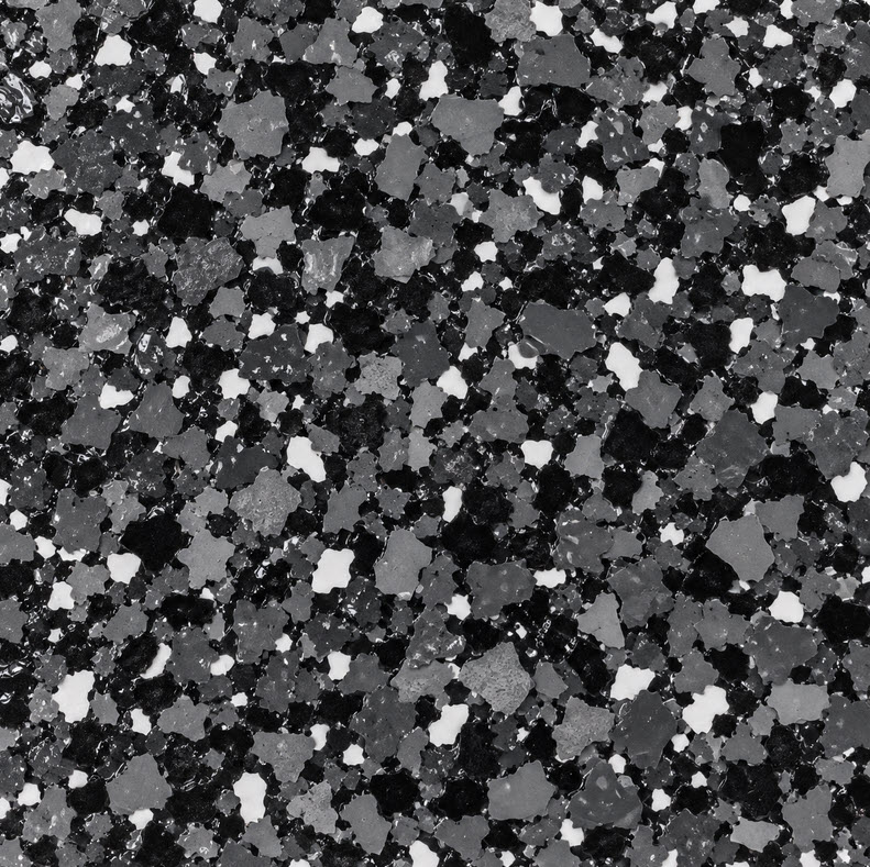Charcoal flake floor coating color sample
